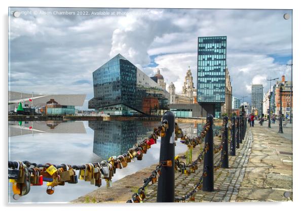 Liverpools Waterfront Acrylic by Alison Chambers
