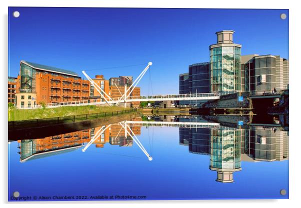 Leeds Docks and Royal Armouries  Acrylic by Alison Chambers