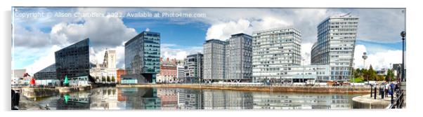 Canning Dock Liverpool Panorama  Acrylic by Alison Chambers