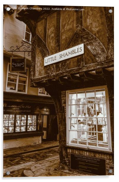 York Little Shambles Acrylic by Alison Chambers
