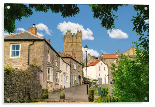 Richmond Castle North Yorkshire  Acrylic by Alison Chambers