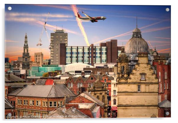 Leeds City Life Acrylic by Alison Chambers
