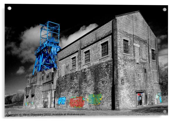Barnsley Main Colliery Acrylic by Alison Chambers
