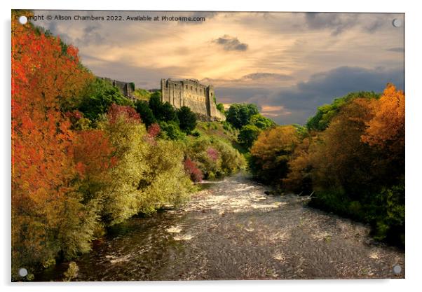 Richmond Castle in the Autumn  Acrylic by Alison Chambers