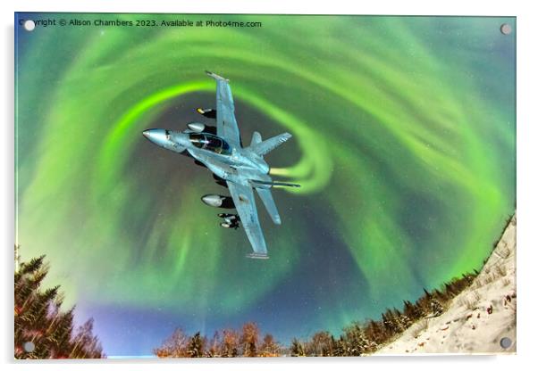 F18 Hornet  Acrylic by Alison Chambers