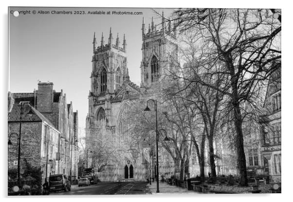 York Minster  Acrylic by Alison Chambers