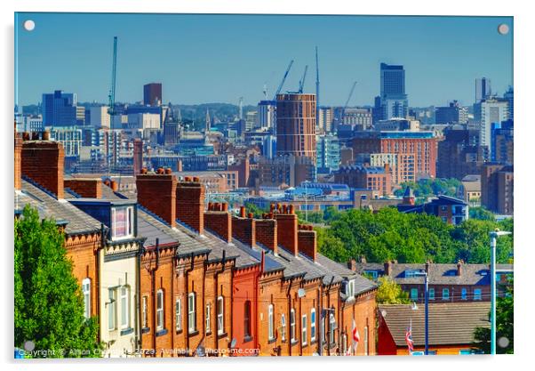 Leeds City Skyline Acrylic by Alison Chambers
