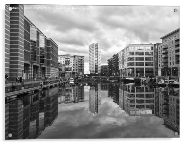 Leeds Dock Acrylic by Alison Chambers