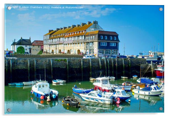 West Bay Harbour  Acrylic by Alison Chambers