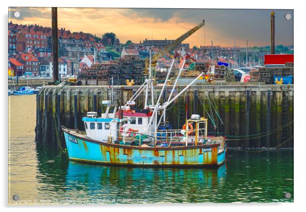 Whitby Harbour  Acrylic by Alison Chambers