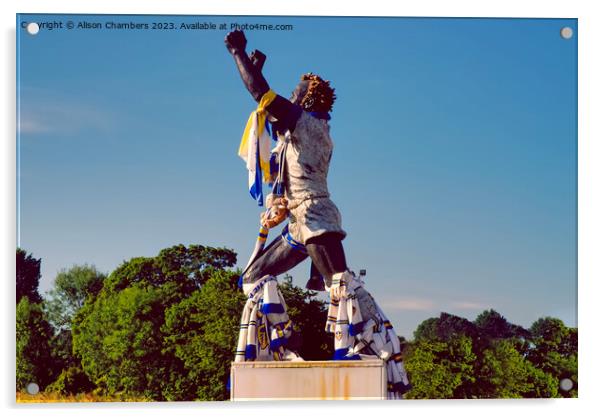Leeds United Billy Bremner Acrylic by Alison Chambers