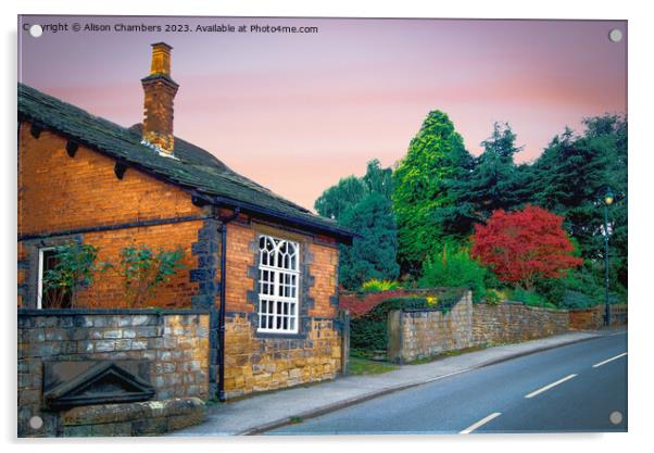 Cawthorne Cottage Barnsley  Acrylic by Alison Chambers