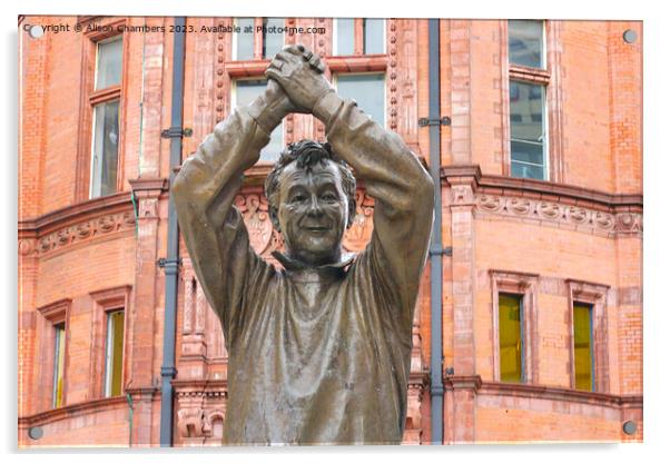 Brian Clough Nottingham  Acrylic by Alison Chambers