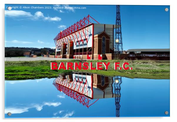 Barnsley FC Oakwell Stadium Acrylic by Alison Chambers