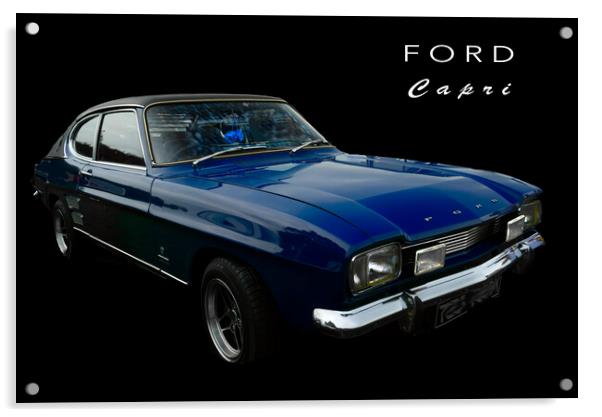Ford Capri Acrylic by Alison Chambers