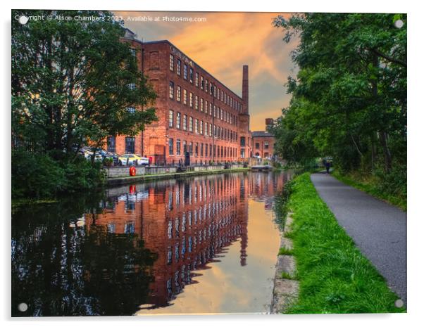 Castleton Mill in Leeds Acrylic by Alison Chambers