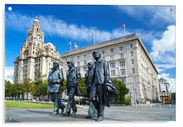 The Beatles Liverpool Acrylic by Alison Chambers
