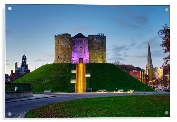 Cliffords Tower York Acrylic by Alison Chambers