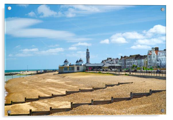 Herne Bay Beach Acrylic by Alison Chambers