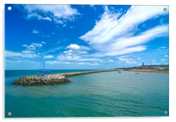 Neptunes Arm Herne Bay Acrylic by Alison Chambers