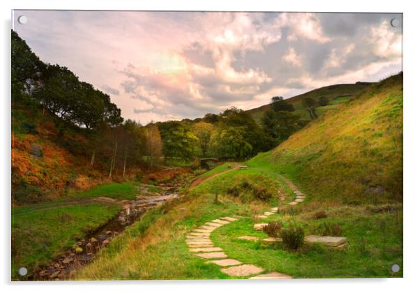 Footpath To Eastergate Bridge Acrylic by Alison Chambers