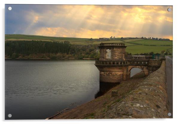 Digley Reservoir  Acrylic by Alison Chambers