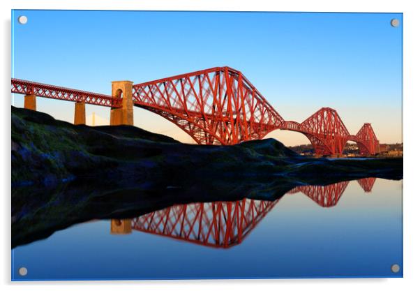 Forth Bridge Reflection Acrylic by Alison Chambers