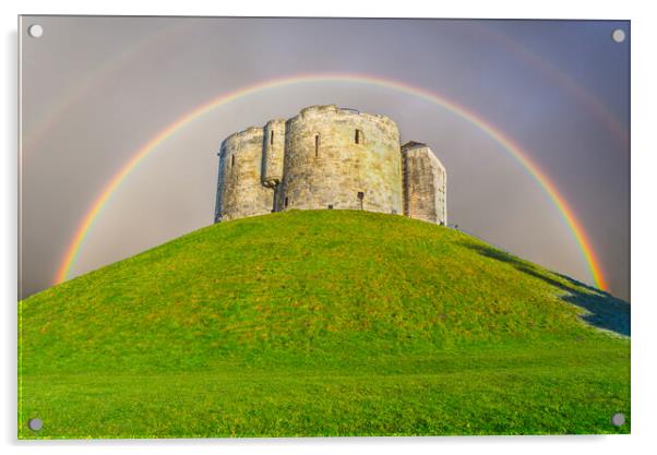 Cliffords Tower York Acrylic by Alison Chambers