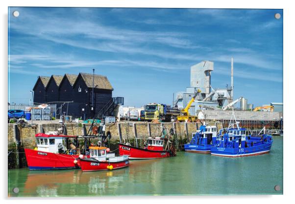 Whitstable Harbour  Acrylic by Alison Chambers