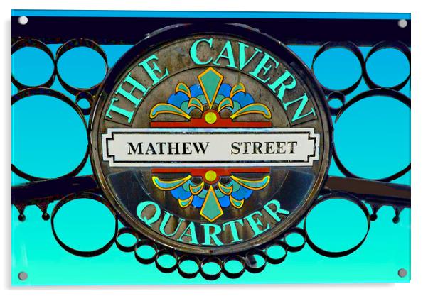 Mathew Street Liverpool Acrylic by Alison Chambers