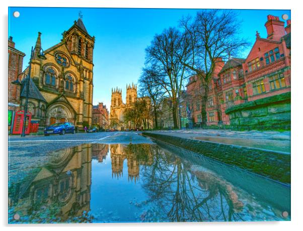 York Minster Reflection  Acrylic by Alison Chambers