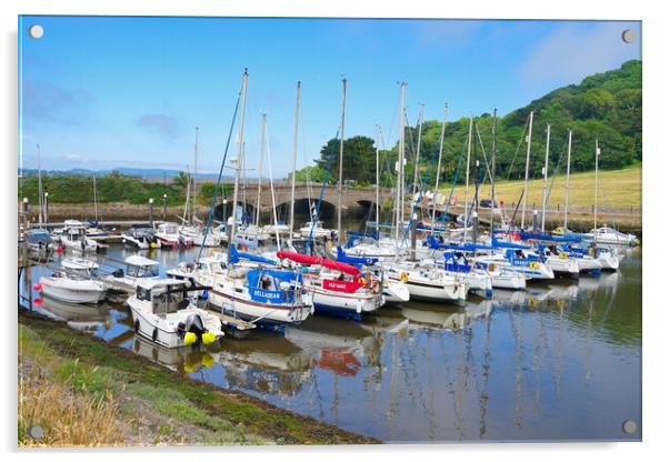 Axmouth Harbour Devon Acrylic by Alison Chambers