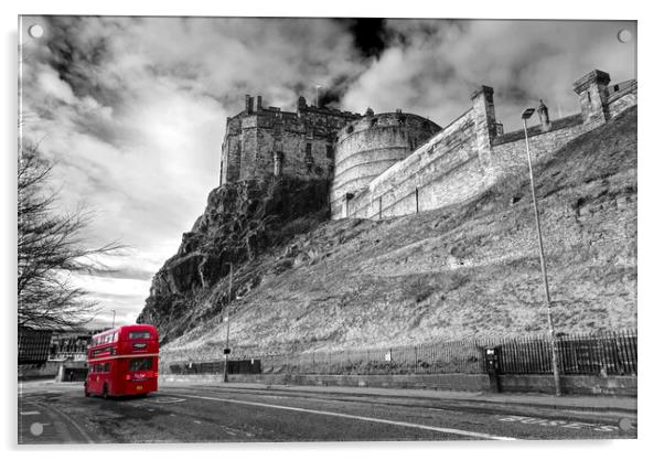 Edinburgh Castle Acrylic by Alison Chambers