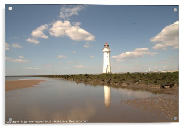 Perch Rock Lighthouse Acrylic by Ian Homewood