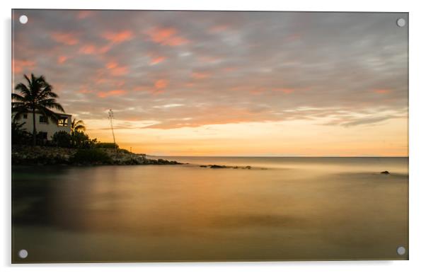 Caribbean Sunset Acrylic by Ian Homewood