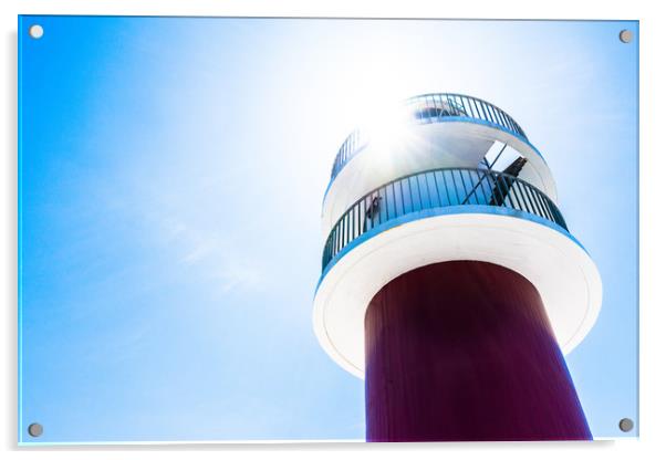 vertical view of sea lighthouse Acrylic by David Galindo