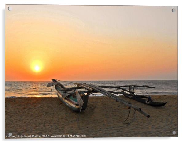Sri Lankan sunset Acrylic by David Mather
