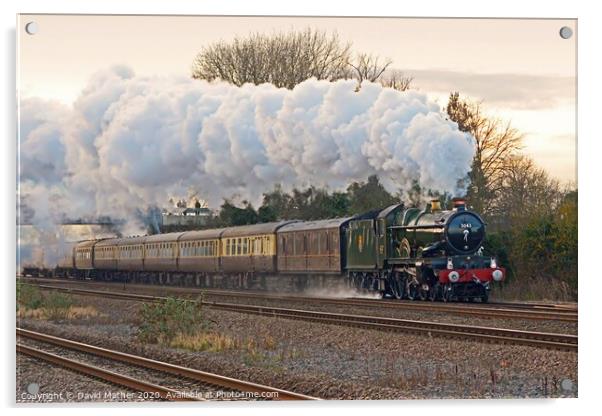 GWR Castle 5043 Earl of Mount Edgcumbe races towards York Acrylic by David Mather