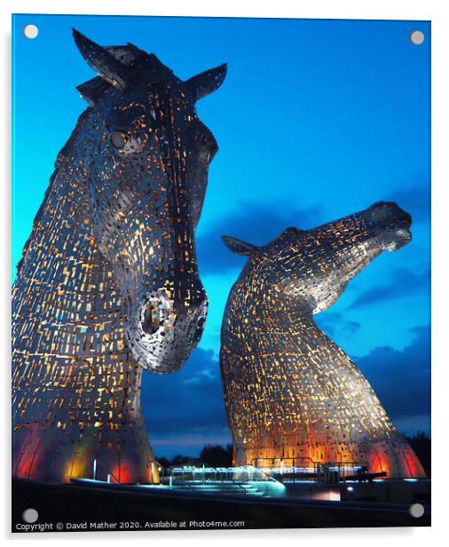 Mythical Water Kelpies Acrylic by David Mather