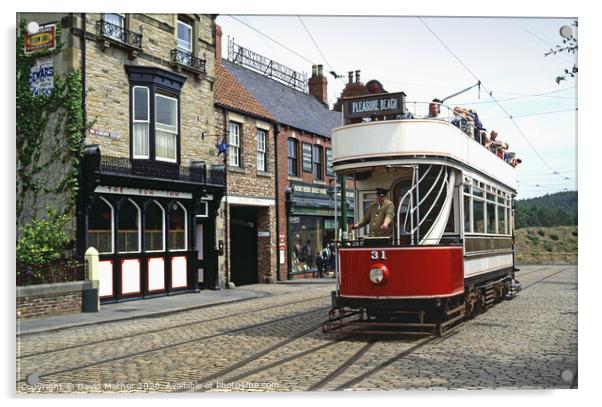 Tram ride at Beamish Open Air Museum Acrylic by David Mather
