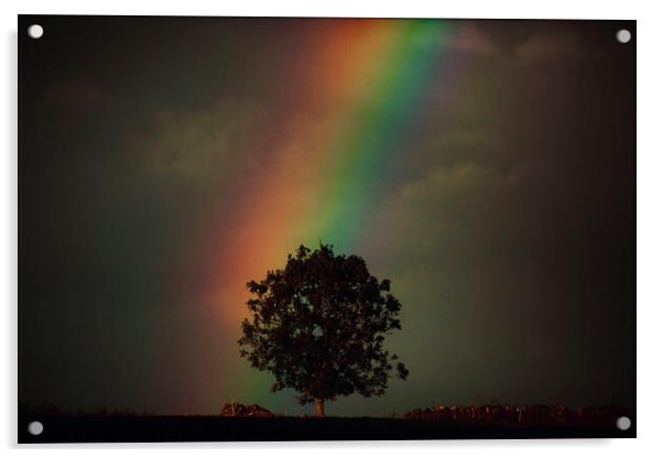 storm Light and rainbow Acrylic by Simon Johnson