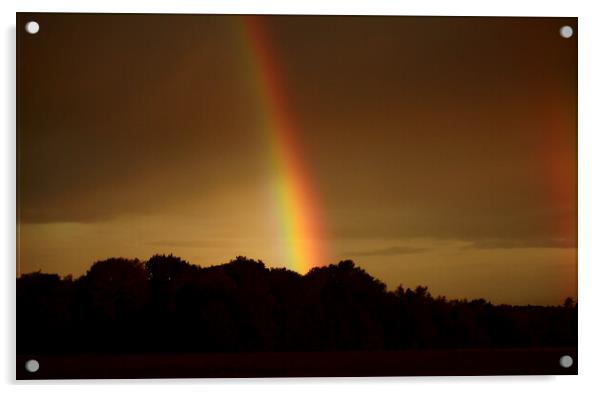 storm light and rainbow Acrylic by Simon Johnson