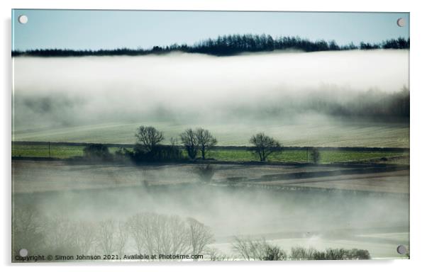 Cotswold Mist Acrylic by Simon Johnson