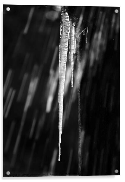 Icicle  Acrylic by Simon Johnson