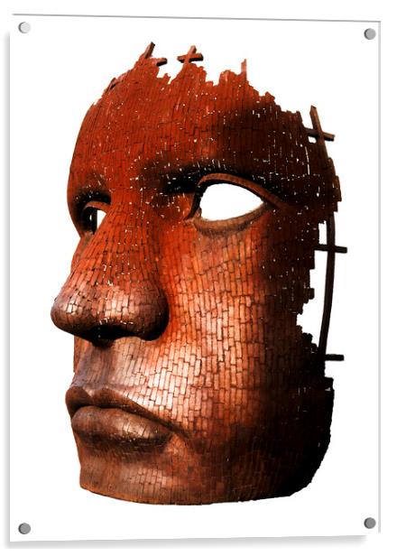 Rusty Iron Mask Acrylic by Robert Deering