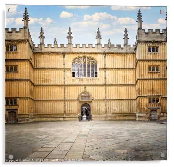 Bodleian library at Oxford University Acrylic by Robert Deering