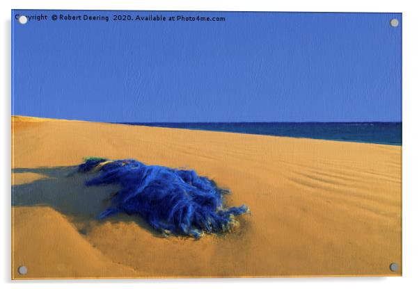 Discarded Fishing Net Dungeness Beach Acrylic by Robert Deering
