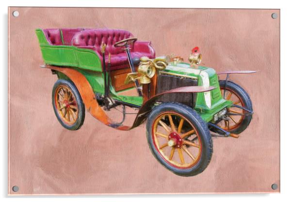 Renault EK Torpedo Circa 1903 Acrylic by Robert Deering