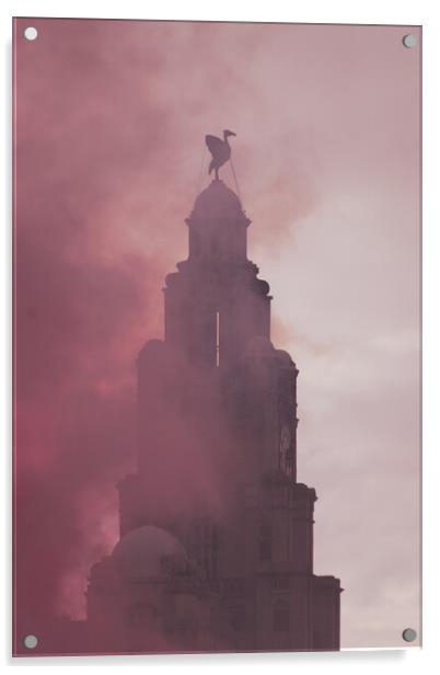 Liverpool Victory Parade 2022 Acrylic by Liam Neon
