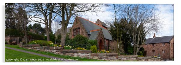 Caldy Village Church, Wirral Acrylic by Liam Neon